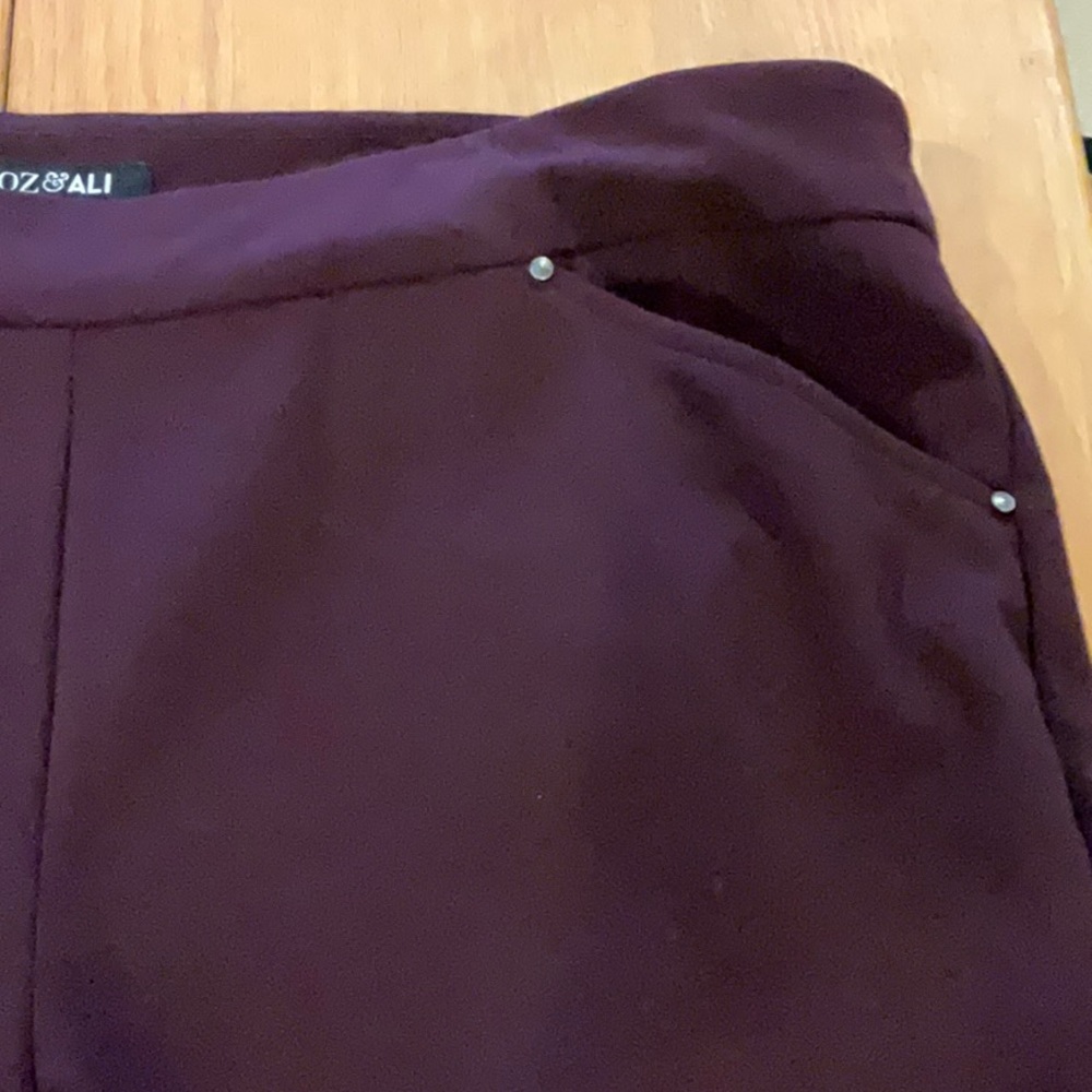 Roz & Ali Secret agentTummy Control cranberry maroon dress pants from dress barn - Picture 7 of 12